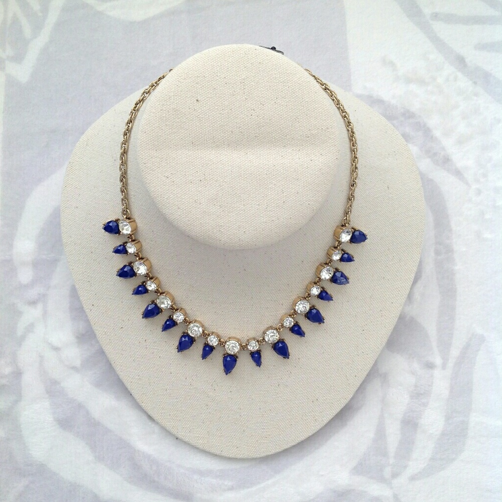Jcrew Blue Triangle Statement Necklace - image 2